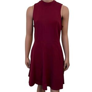 Monteau LA Mauve Maroon Fit & Flare Sleeveless Mini Dress sz XL